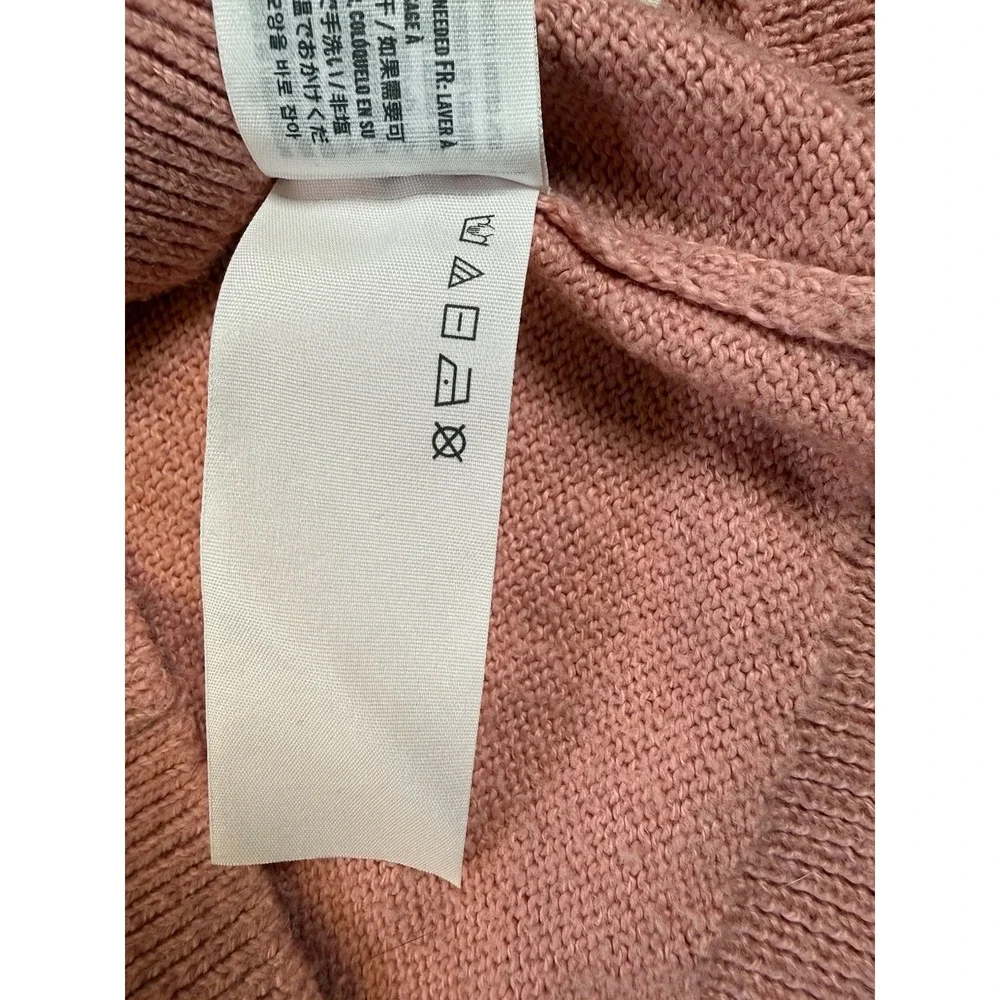 Minimalist‎ V-Neck Sweater Dusty Rose Pink Medium Hollister